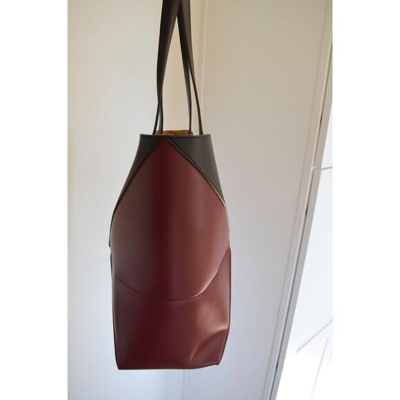 Loewe Puzzle Fold Tote Crimson/Dark Bordeaux Bag Women - Picture 5 of 12